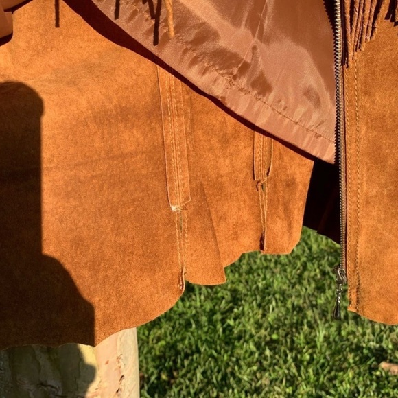 Cripple creek leather suede fringe western jacket leather lacing RTL $395 S VGUC - Picture 5 of 10